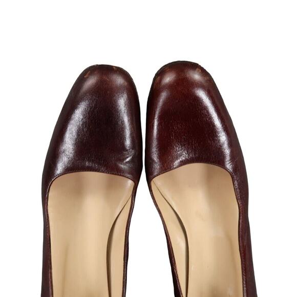 Hobbs Shoes Women 40 Pumps Classic Chunky Heel Fashion Leather Brown Formal Chic - Picture 11 of 16